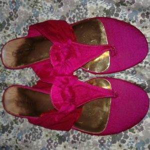 Nine West Pink Wedge Sandals